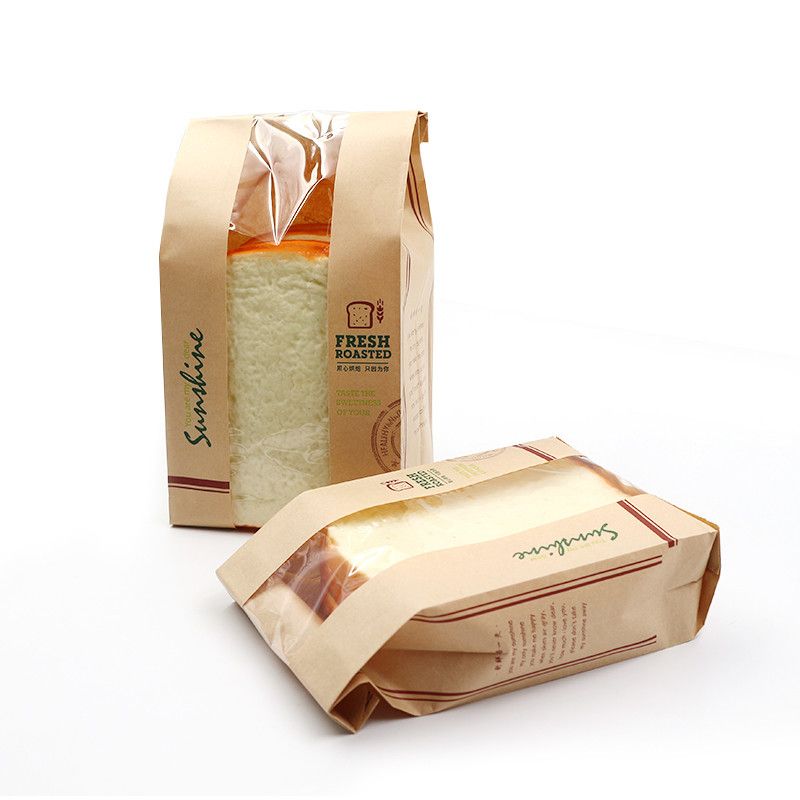 Brązowy chleb w torbie do pakowania papieru z oknem FCS SGS FDA Certyfikowana